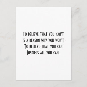 Self confidence postcard