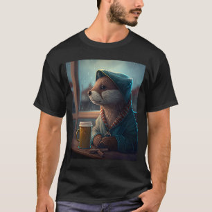 Self Conscious Worried Otter Sea Otter Puns 1 T-Shirt