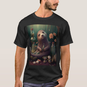 Self Conscious Worried Otter Sea Otter Puns T-Shirt