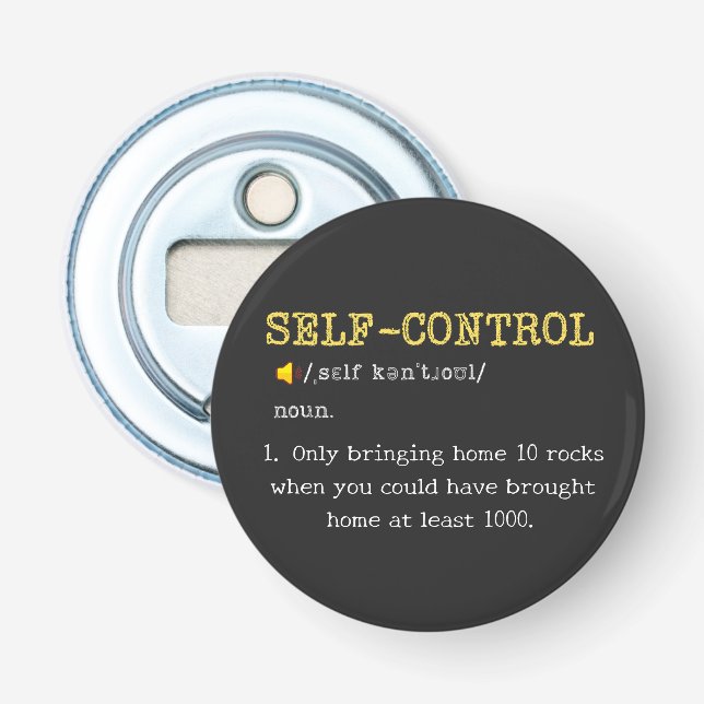 Self Control Definition Funny Personalized Bottle Opener (Front)