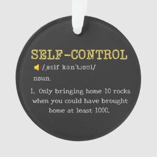Self Control Definition Funny Personalized Ornament