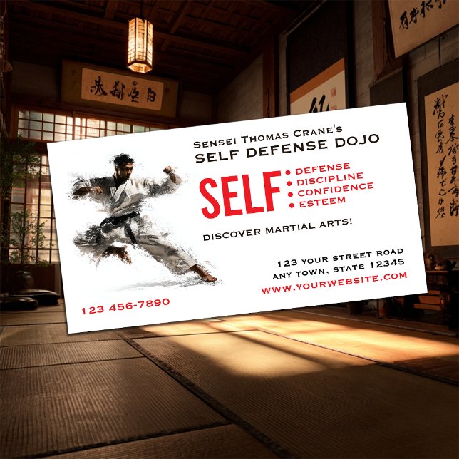 Self Defence School Business Card (Creator Uploaded)