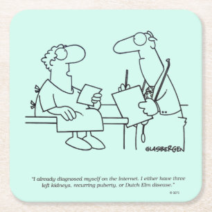 Self-Diagnosis Square Paper Coaster