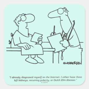 Self-Diagnosis Square Sticker