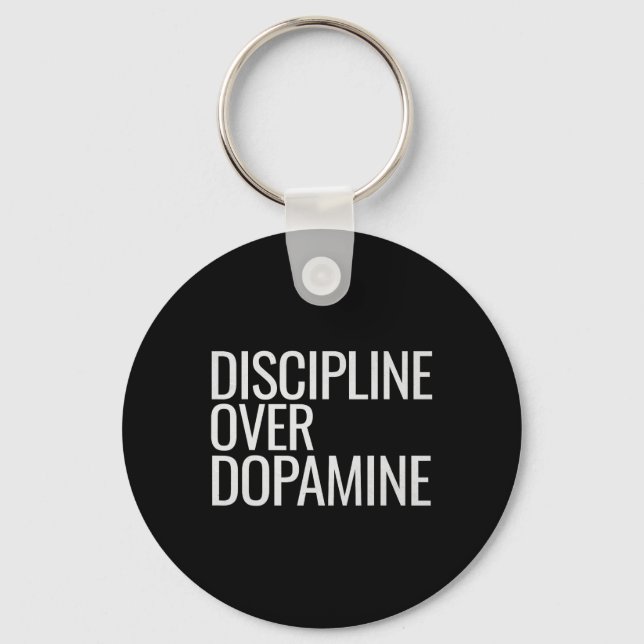 Self Discipline Over Dopamine Workout Motivation G Key Ring (Front)