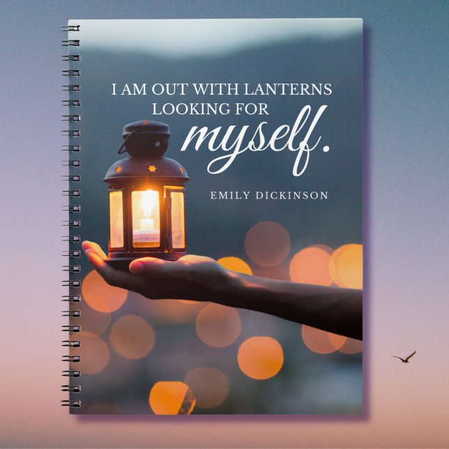 Self-Discovery Inspirational Quote Notebook (An Emily Dickinson quote many can relate to paired with a beautiful image makes a gorgeous journal.)