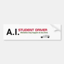 Self-Driving Vehicle Bumper Sticker