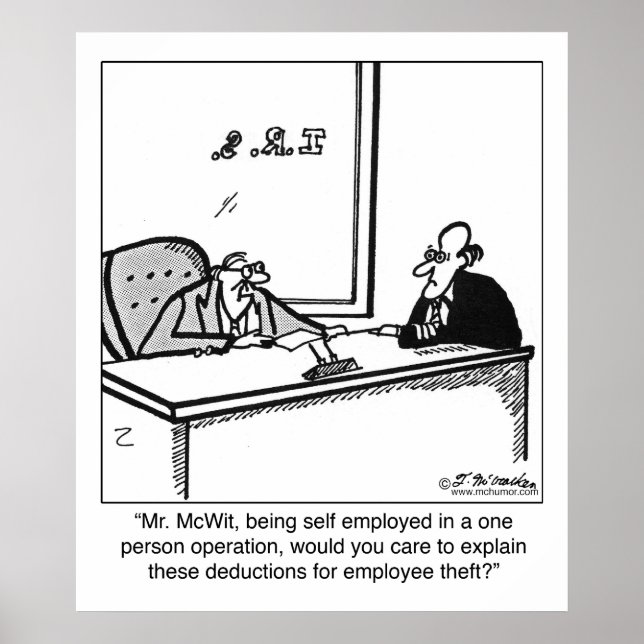 Self Employed & Employee Theft Poster (Front)
