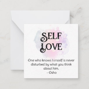 *~* Self Esteem AP62 Love Yourself Flat Note Card