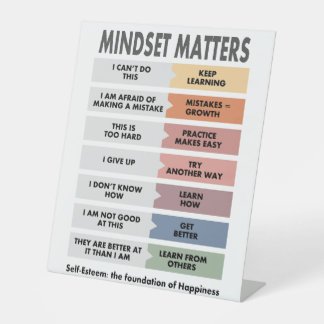 Self-Esteem: the foundation of Happiness Pedestal Sign