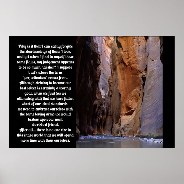 Self Forgiveness Inspirational Poster (Front)