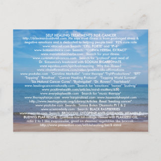 SELF HEALING FROM CANCER & ILLNESS POSTCARD