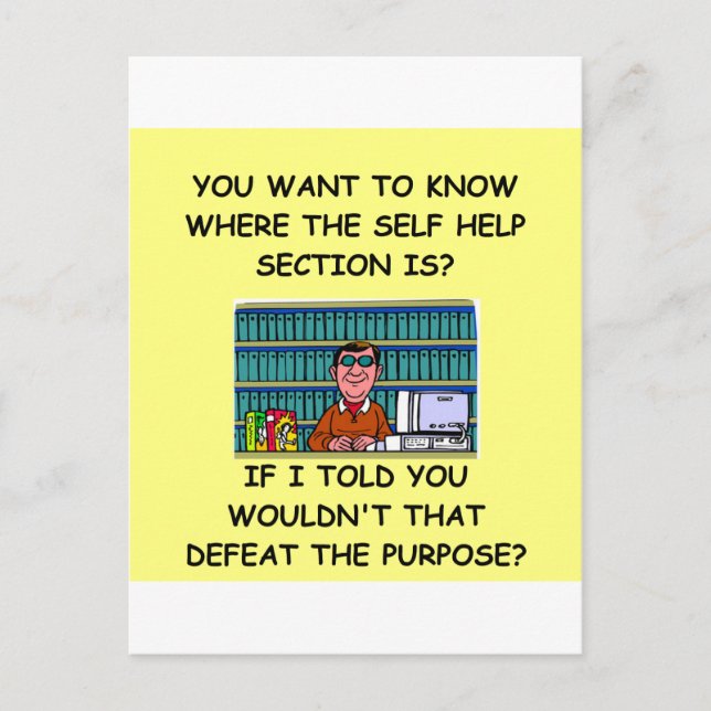 self help joke postcard (Front)