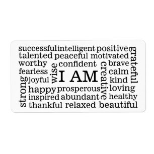 Self Image Positive Affirmations I AM statements