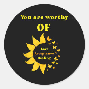Self-injury Awareness Day Suicide Awareness Sunflo Classic Round Sticker