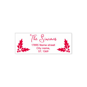 Self Inking Christmas Return Address Stamp