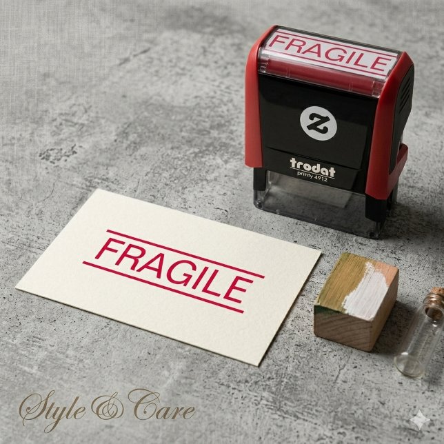 Self Inking Fragile Package Handling Care Stamp (Self Inking Fragile Package Handling Care Stamp)