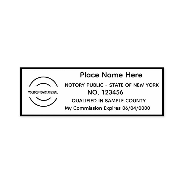 Self-inking Personalised Notary Public Stamp  (Design)