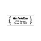 Self Inking Return Address Stamp  with plants