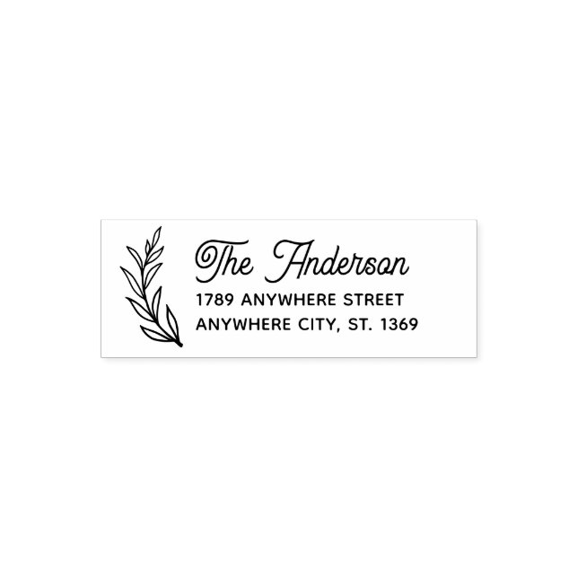 Self Inking Return Address Stamp with wreath (Design)