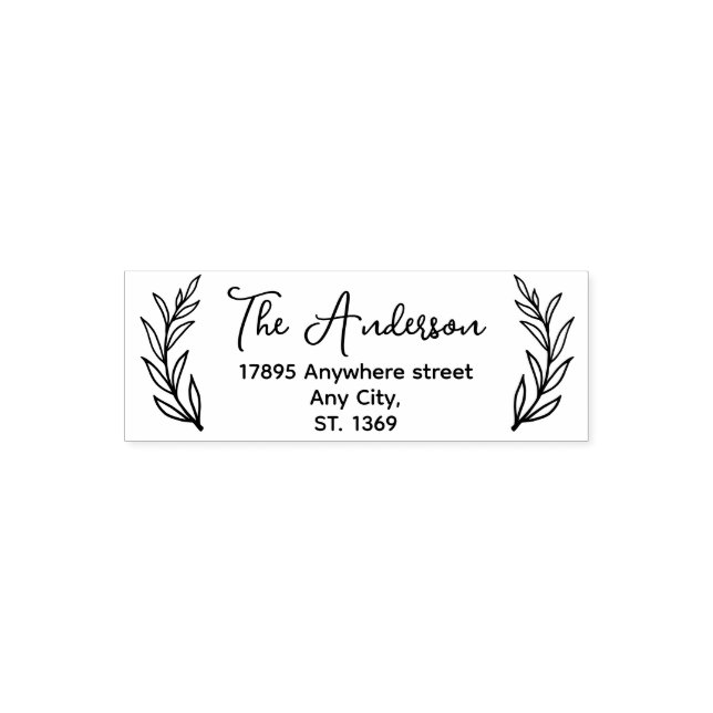 Self Inking Return Address Stamp with wreath  (Design)