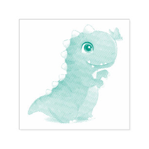 SELF INKING RUBBER STAMP : BABY DINOSAUR