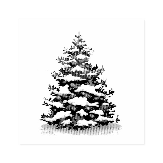 SELF INKING RUBBER STAMP : CHRISTMAS TREE (Imprint)