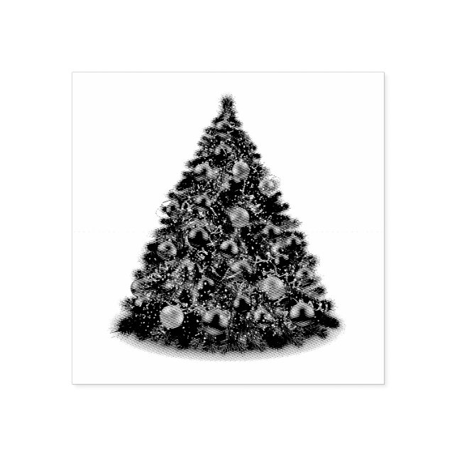 SELF INKING RUBBER STAMP : CHRISTMAS TREE (Imprint)