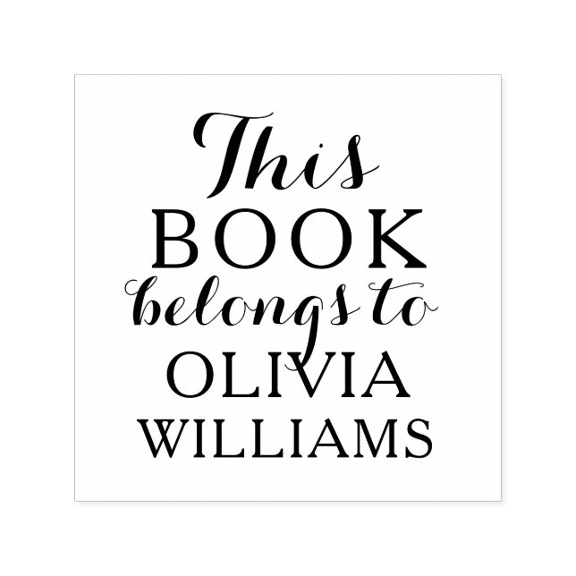 Self Inking Stamp This Book Belongs To (Design)