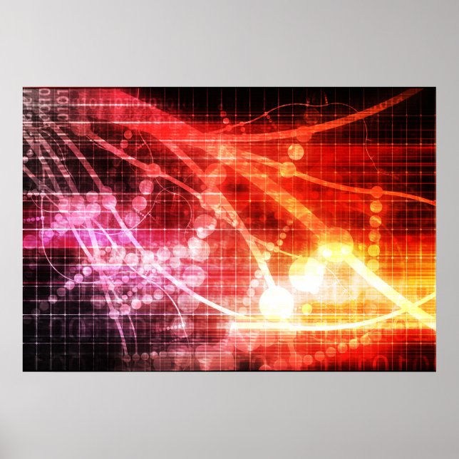 Self Learning Technology Artificial Intelligence Poster (Front)