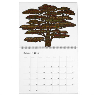 Self-Liberation Word & Emoji-Art Wall Calendar
