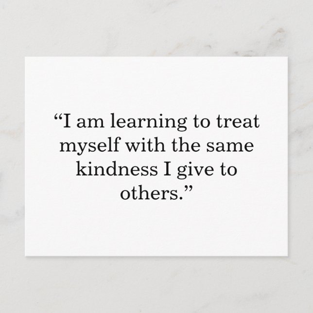 Self‑Love Affirmation Postcard | Minimalist Positi (Front)