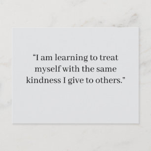 Self‑Love Affirmation Postcard   Minimalist Positi