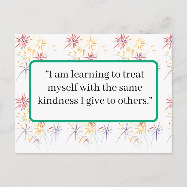Self‑Love Affirmation Postcard | Minimalist Positi (Front)