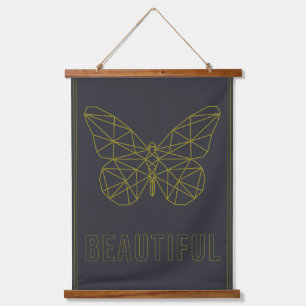 Self-love affirmation poster origami butterfly hanging tapestry