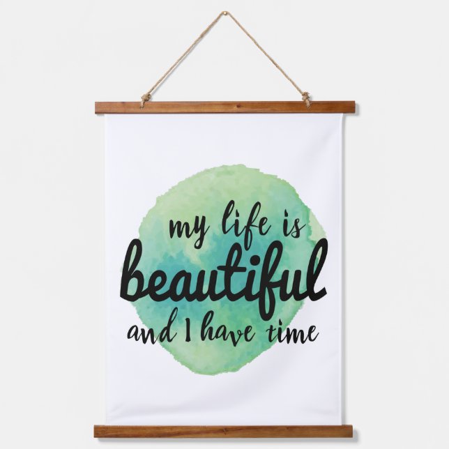 self love affirmations for life acceptance  hanging tapestry (Front)
