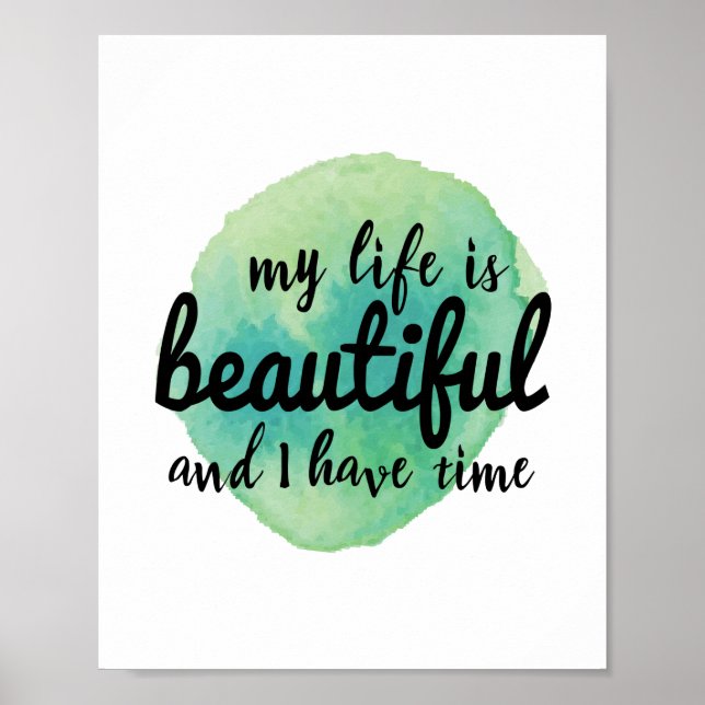 self love affirmations for life acceptance poster (Front)