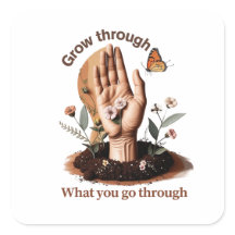 Self-love and growth message sticker