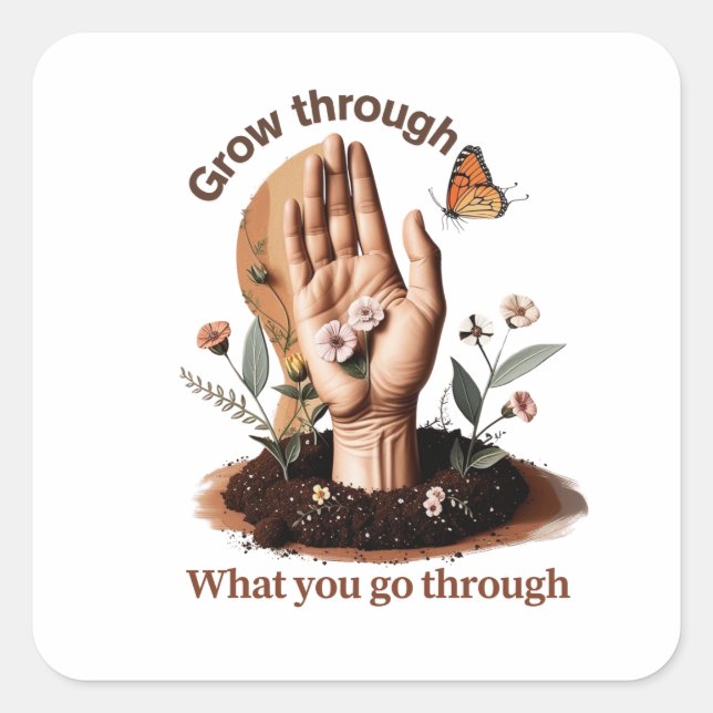 Self-love and growth message sticker (Front)