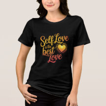 Self Love Best Love Orange Script Quote Design