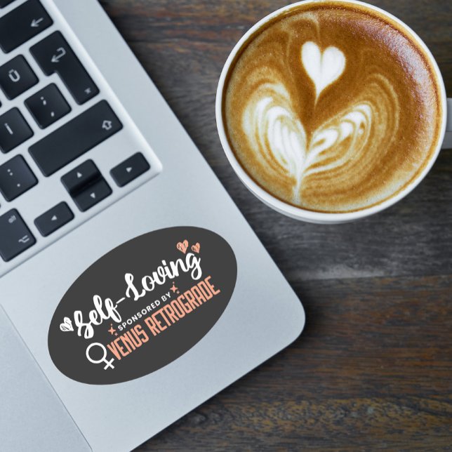 Self Love Black Oval Sticker (Creator Uploaded)