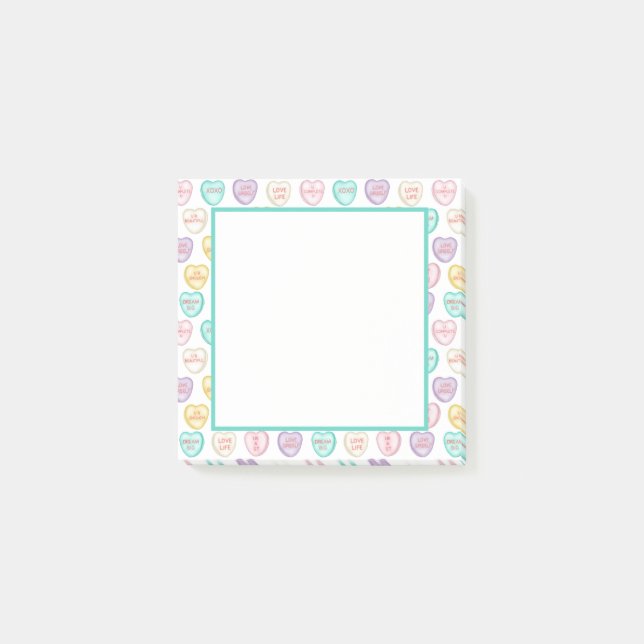 Self Love Candy Heart - White Notes (Front)