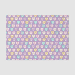 Self Love Candy Hearts - Purple Tissue Paper