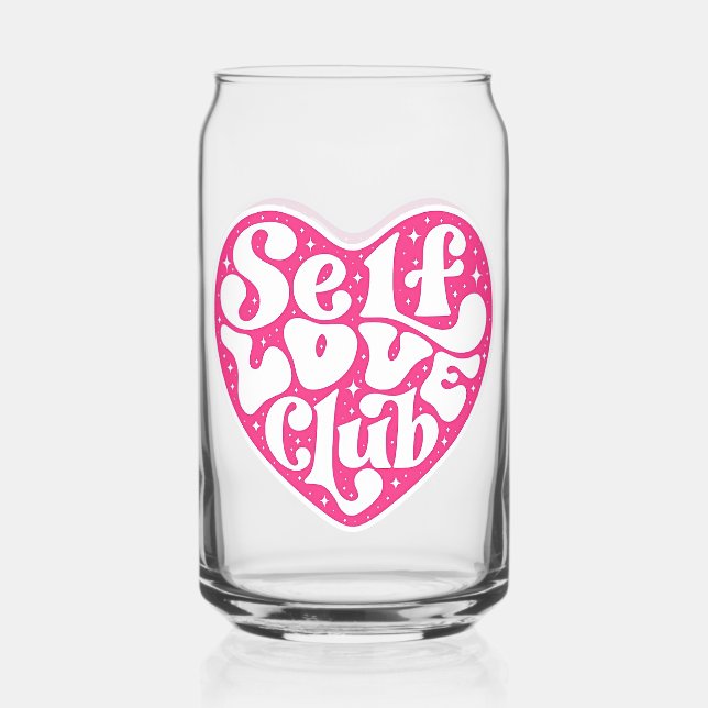Self Love Club Can Glass (Front)
