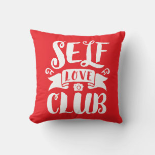 Self Love Club Custom Background Colour Cushion