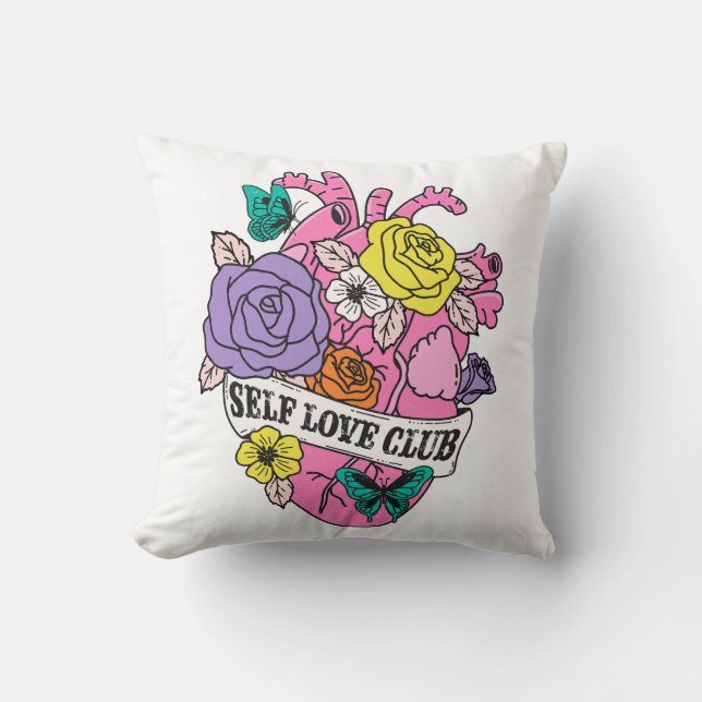 Self Love Club Heart Cushion (Front)