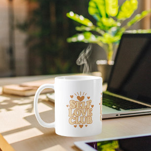 Self Love Club orange retro humour Coffee Mug