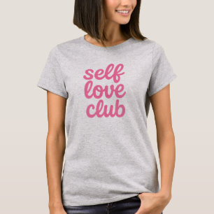 Self Love Club Pink Retro Script Women tshirt