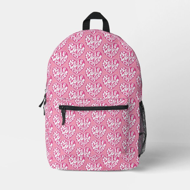 Self Love Club Printed Backpack (Front)