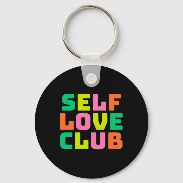 Self Love Club Sticker  Key Ring (Front)